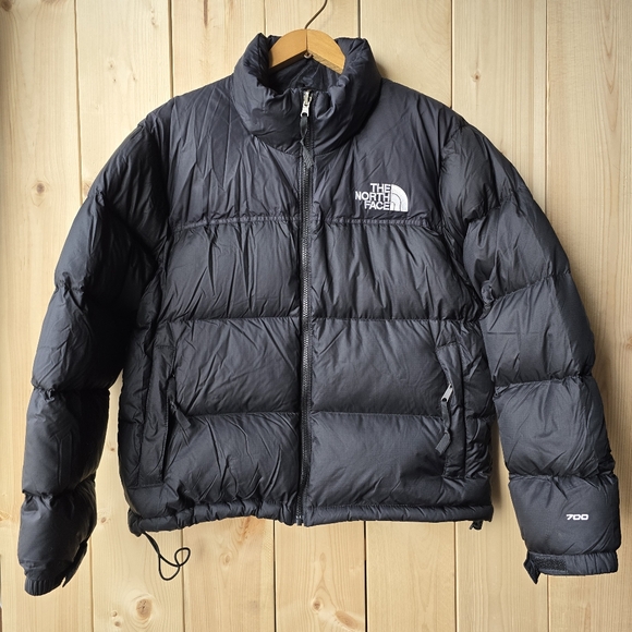 The North Face Black 700 Goose Down Puffer Winter Jacket Hooded Womens Large - Picture 1 of 15